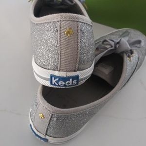 Kate spade silver glitter keds